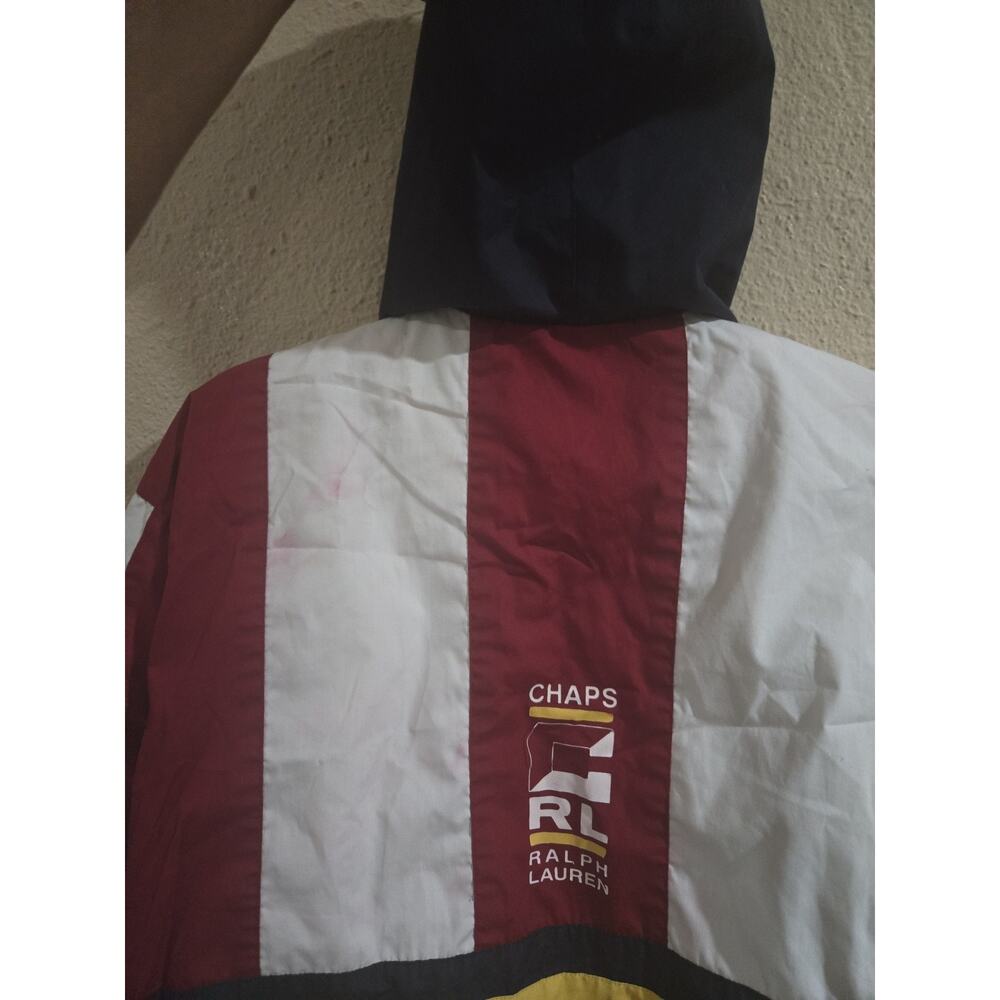 Vintage 1990s Chaps Ralph Lauren Windbreaker Men’s Multicolor Polyester Jacket M - Picture 8 of 10